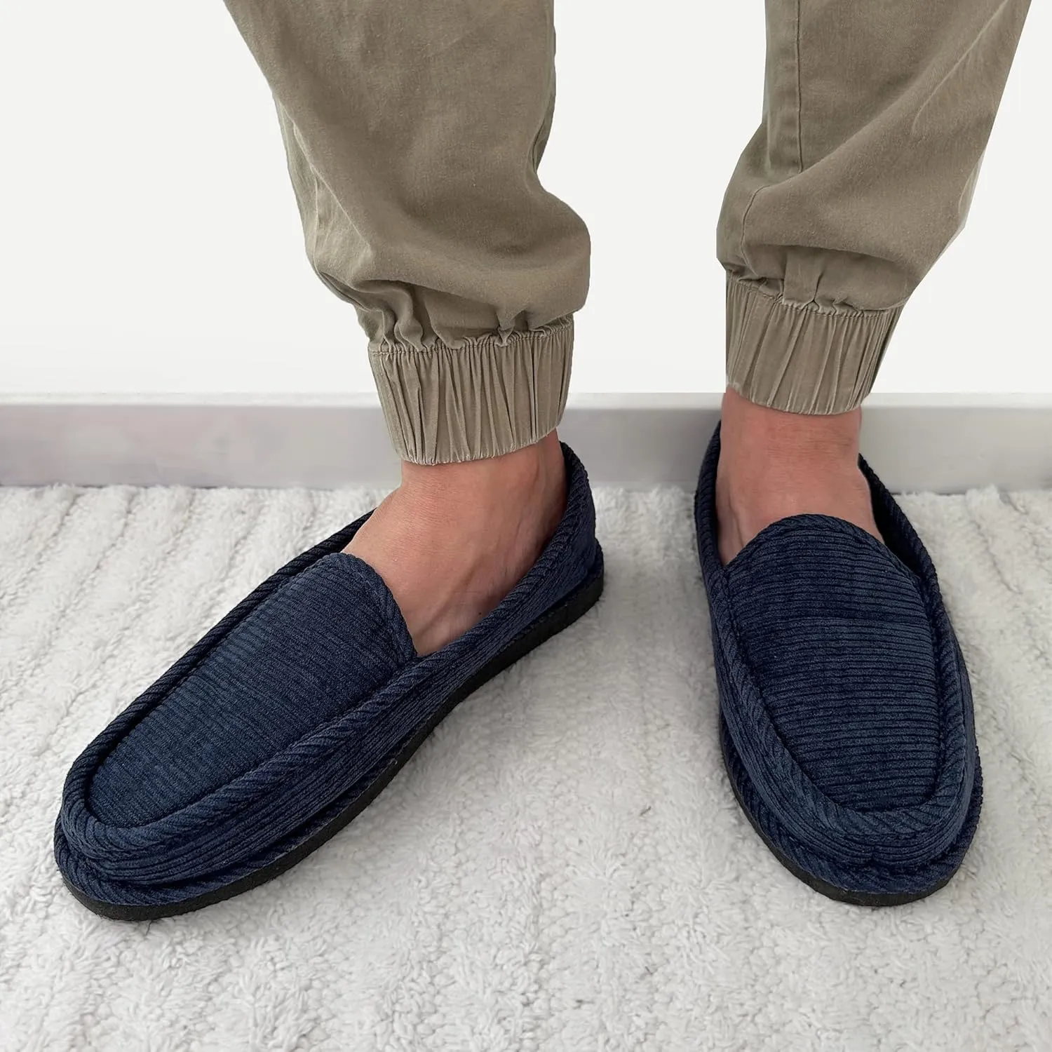 Bright Men's Corduroy House Slippers