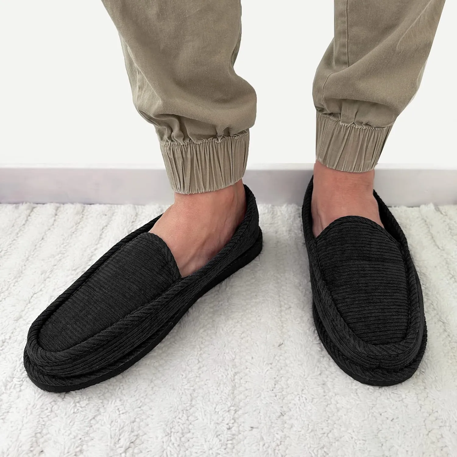Bright Men's Corduroy House Slippers