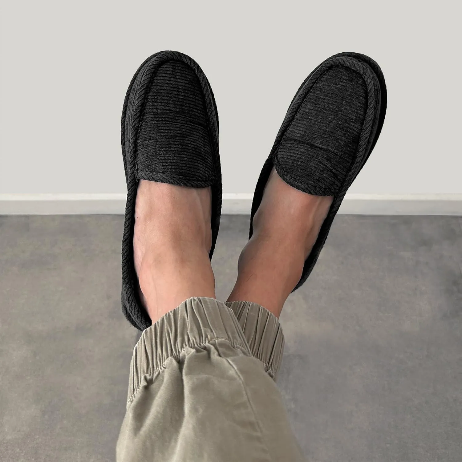 Bright Men's Corduroy House Slippers
