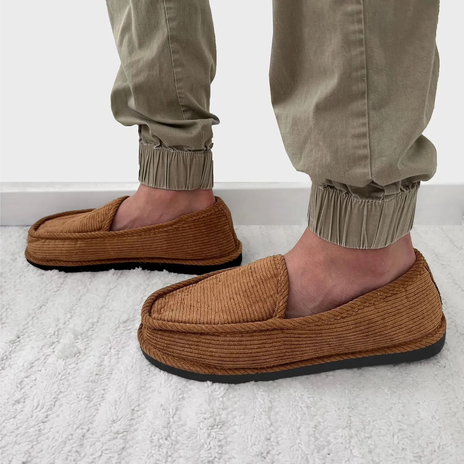Bright Men's Corduroy House Slippers
