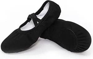 Canvas Ballet Dance Shoes Girls Womens Ballet Shoes Stretch Split Sole for Perform Dance Yoga