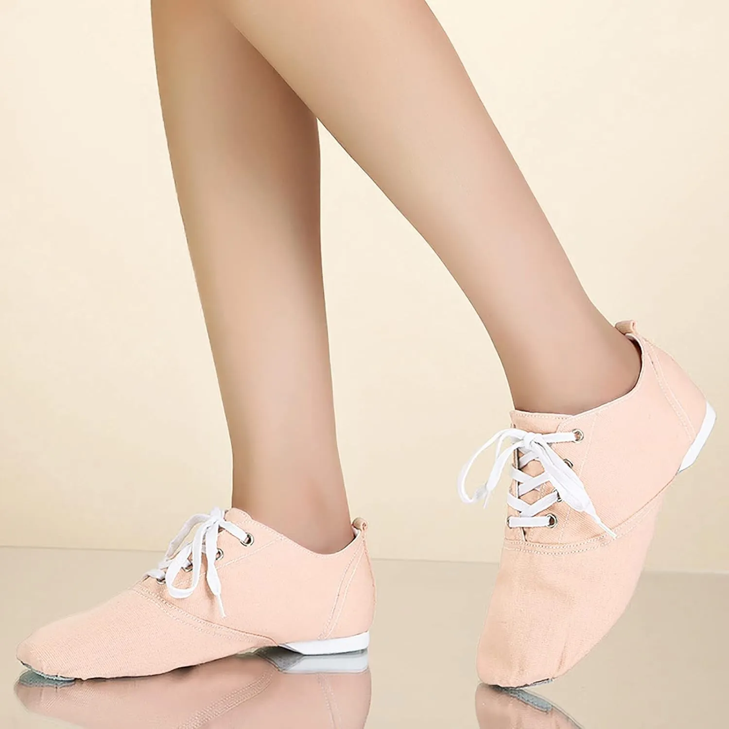 Canvas Ballet Shoes for Girls Ballet Girls Dance Shoes Stretch Split Sole Ballet Slippers Flat for Perform Dance Yoga