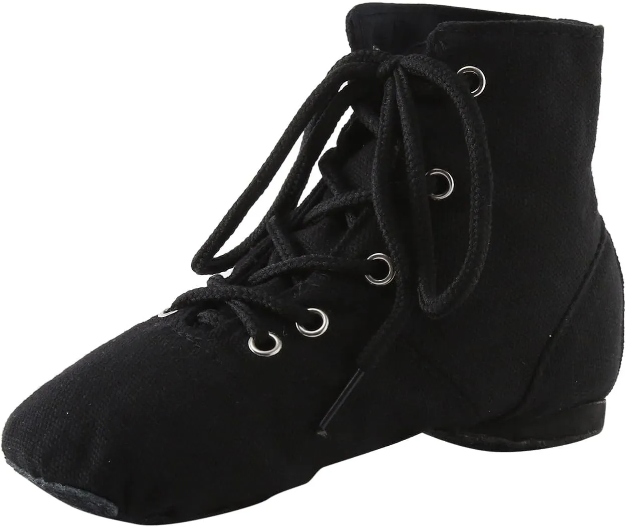 Child Jazz Boots Split Sole Dance Shoes for Boys Jazz Shoes for Girls Dance Booties Black Ballet Flat for Girls