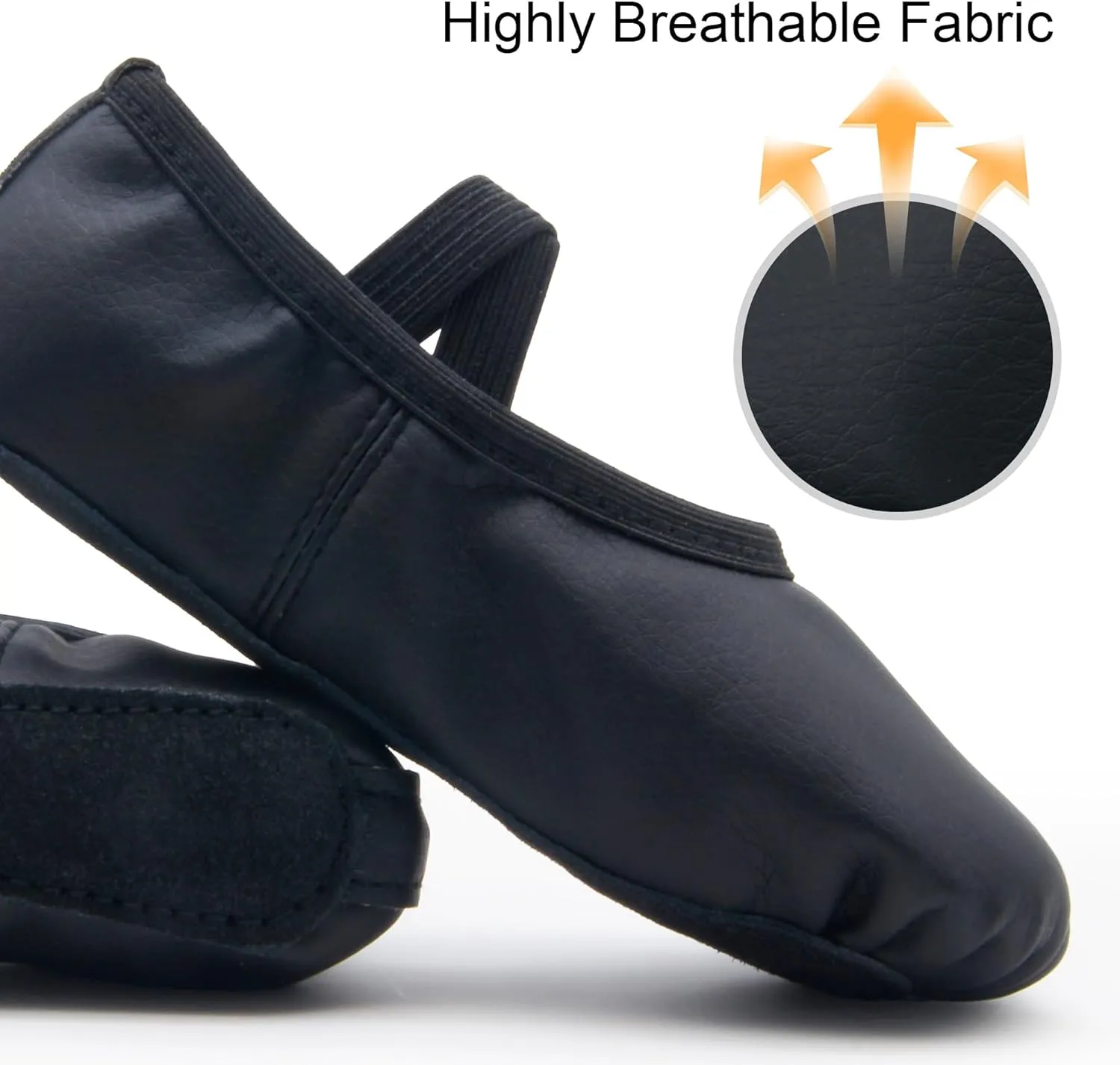 DIPUG Ballet Shoes for Girls Toddler Dance Slipper PU Leather Kids Ballerina Shoe