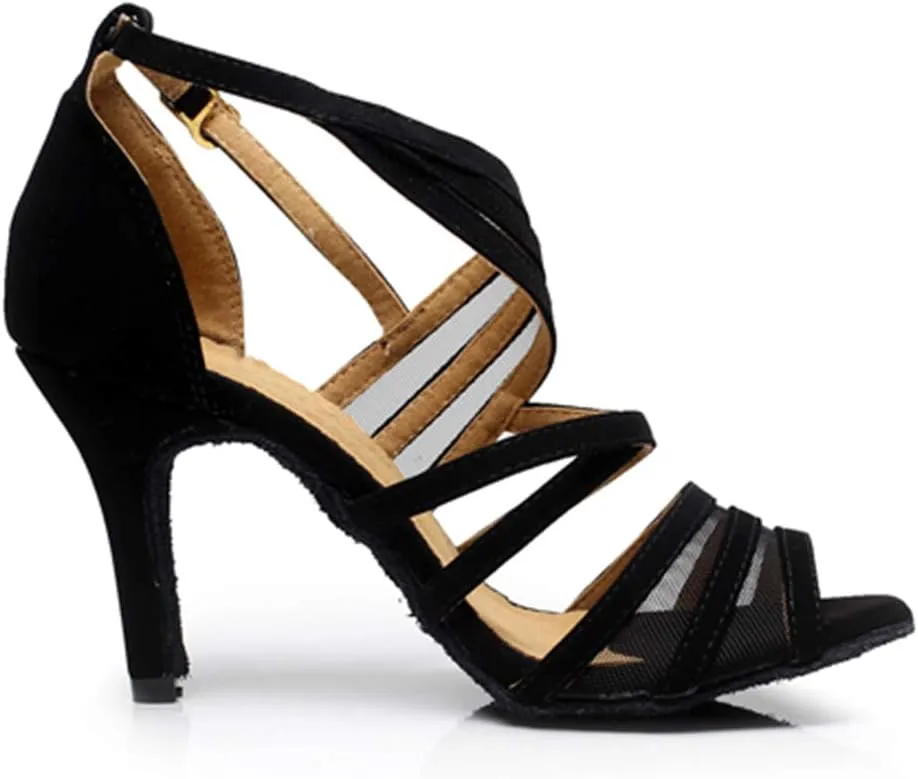 Dress First Ballroom Dance Shoes Women Dancing High Heel Salsa Shoe Latin Sandal Pumps