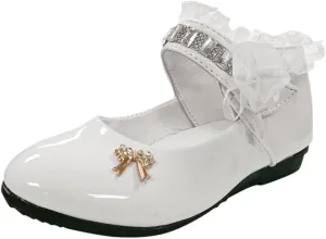Dress Shoes for Girls,0-12 Years Children Kid Baby Girls Flower Leather Single Shoes Soft Dance Princess Shoes