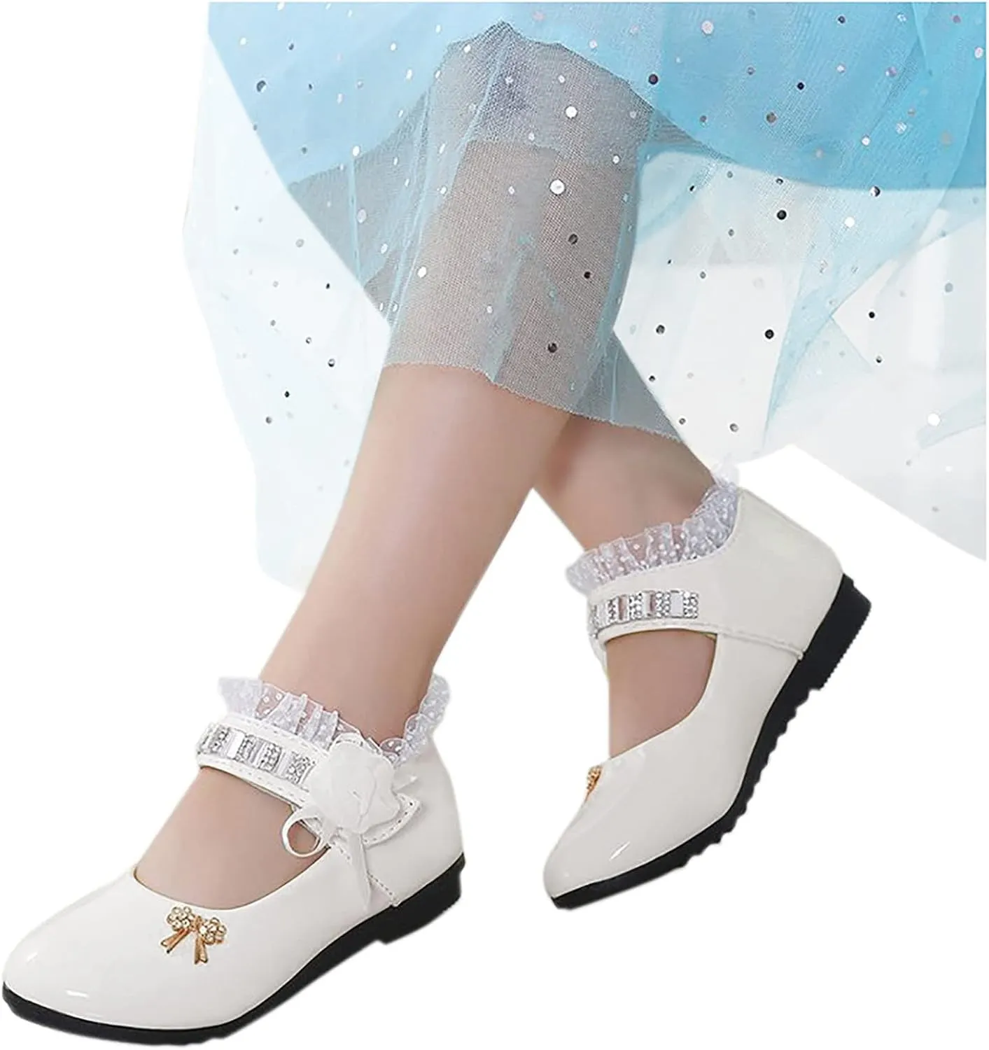 Dress Shoes for Girls,0-12 Years Children Kid Baby Girls Flower Leather Single Shoes Soft Dance Princess Shoes