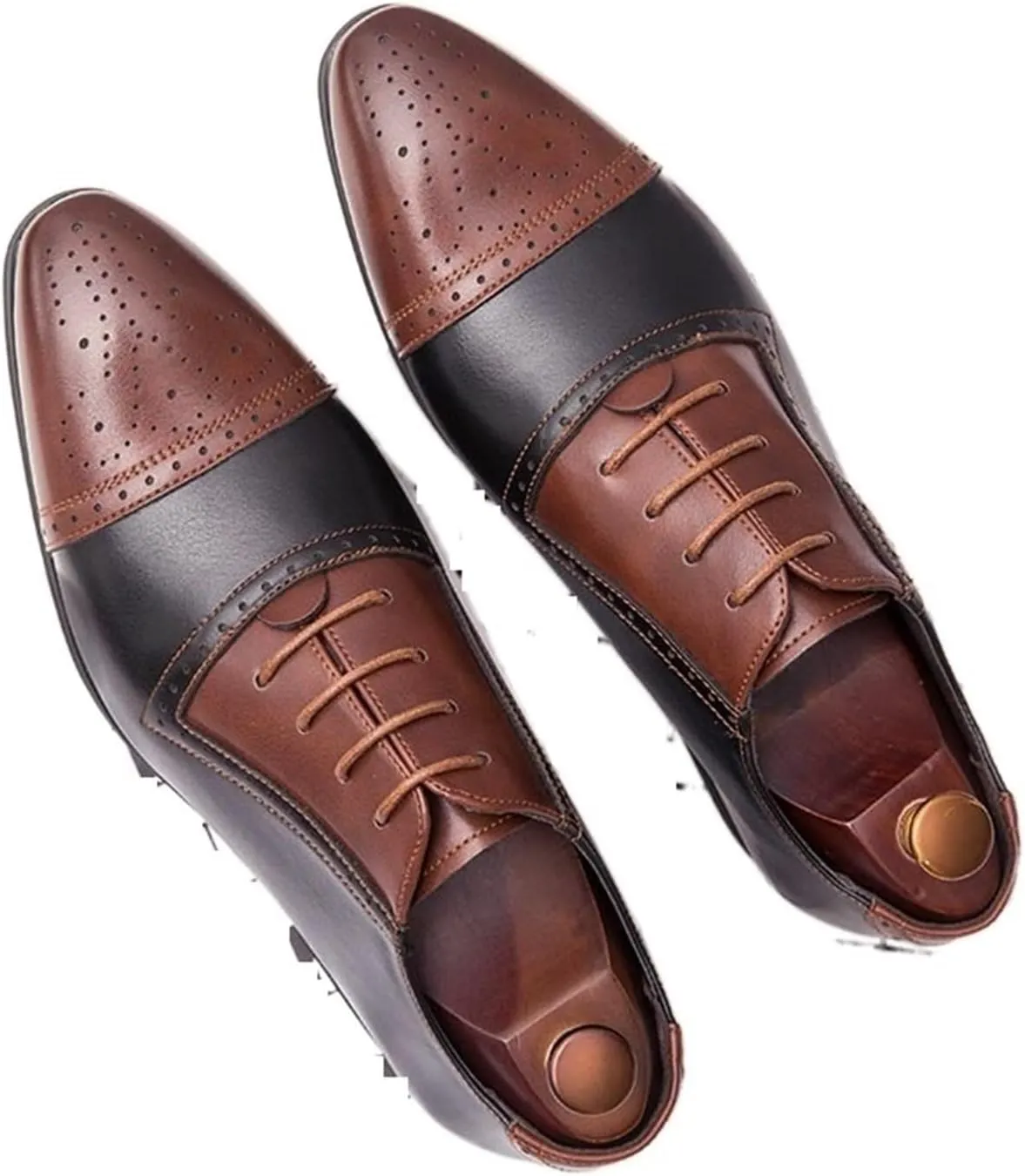 Dress Shoes for Men Men's Leather Oxfords Breathable Business Dress Shoes for Parties and Formal Events