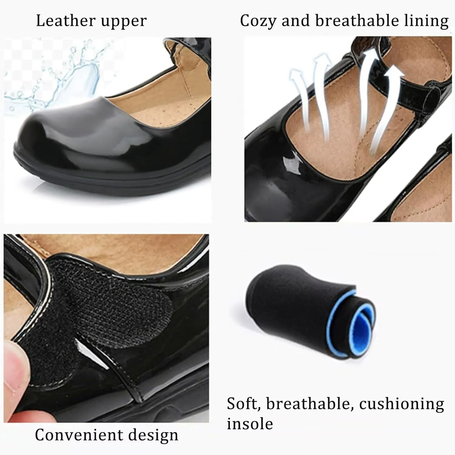 Dress Shoes Girls Kids Leather Oxfords Princess Wedding Party School Uniform Formal Shoes