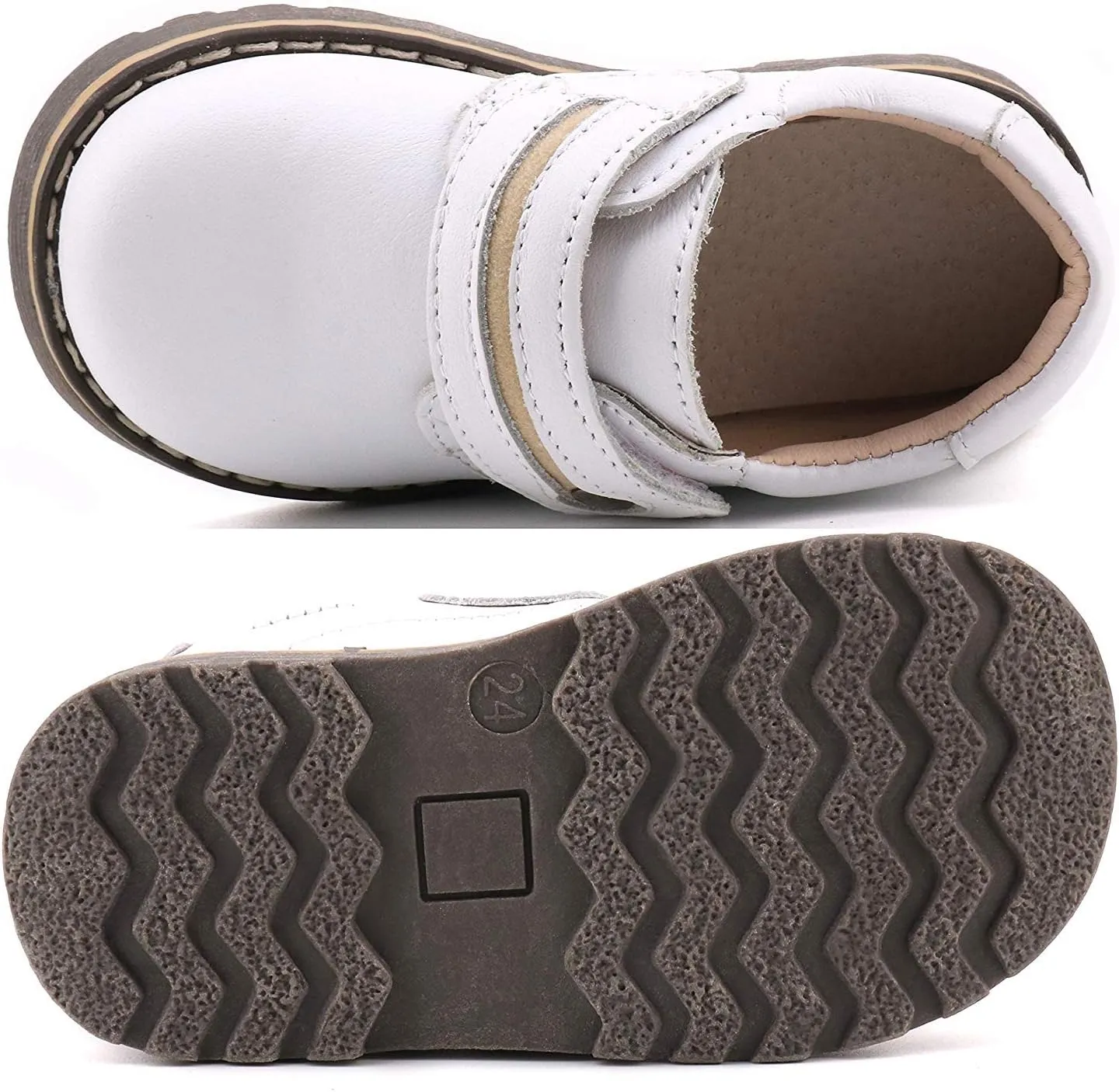 Femizee Toddler Boys Leather Loafers Comfort Uniform Oxford Dress Wedding Shoes