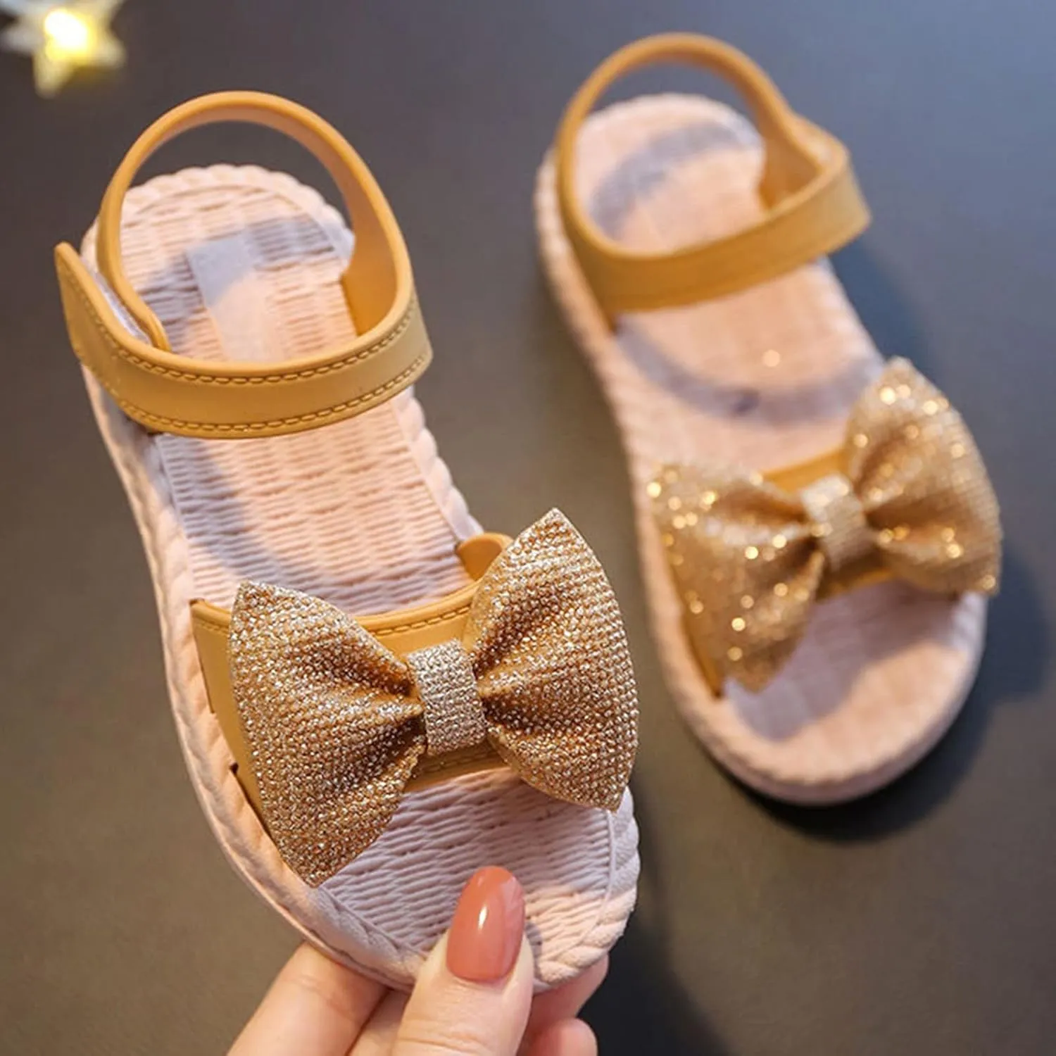 Flip Flops Kids Size 2 Toddler Kids Infant Girls Soild Bowknot Princress Shoes Soft Slipper for Girls Size 4