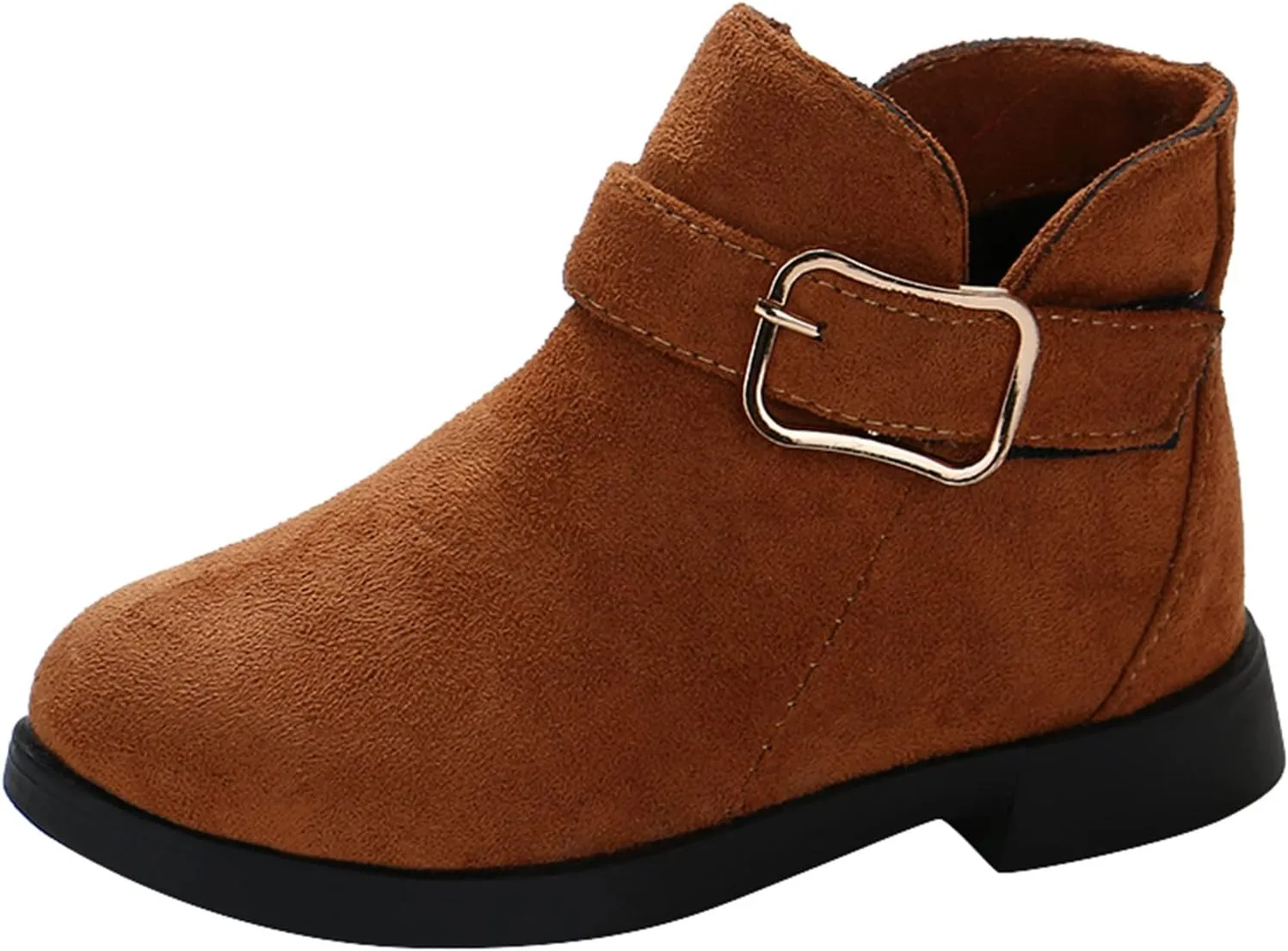 Girl Boots Kids Ankle Boots Warm Side Zipper Boots Low Heel Short Booties Winter Snow Boots Anti-Slip Shoes