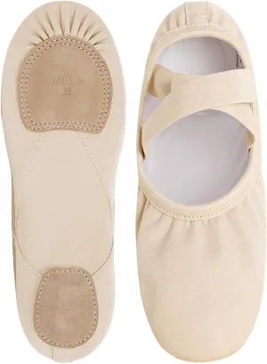 Girls Ballet Shoes, Full Stretchy Ballet Slippers for Big Kids/Women
