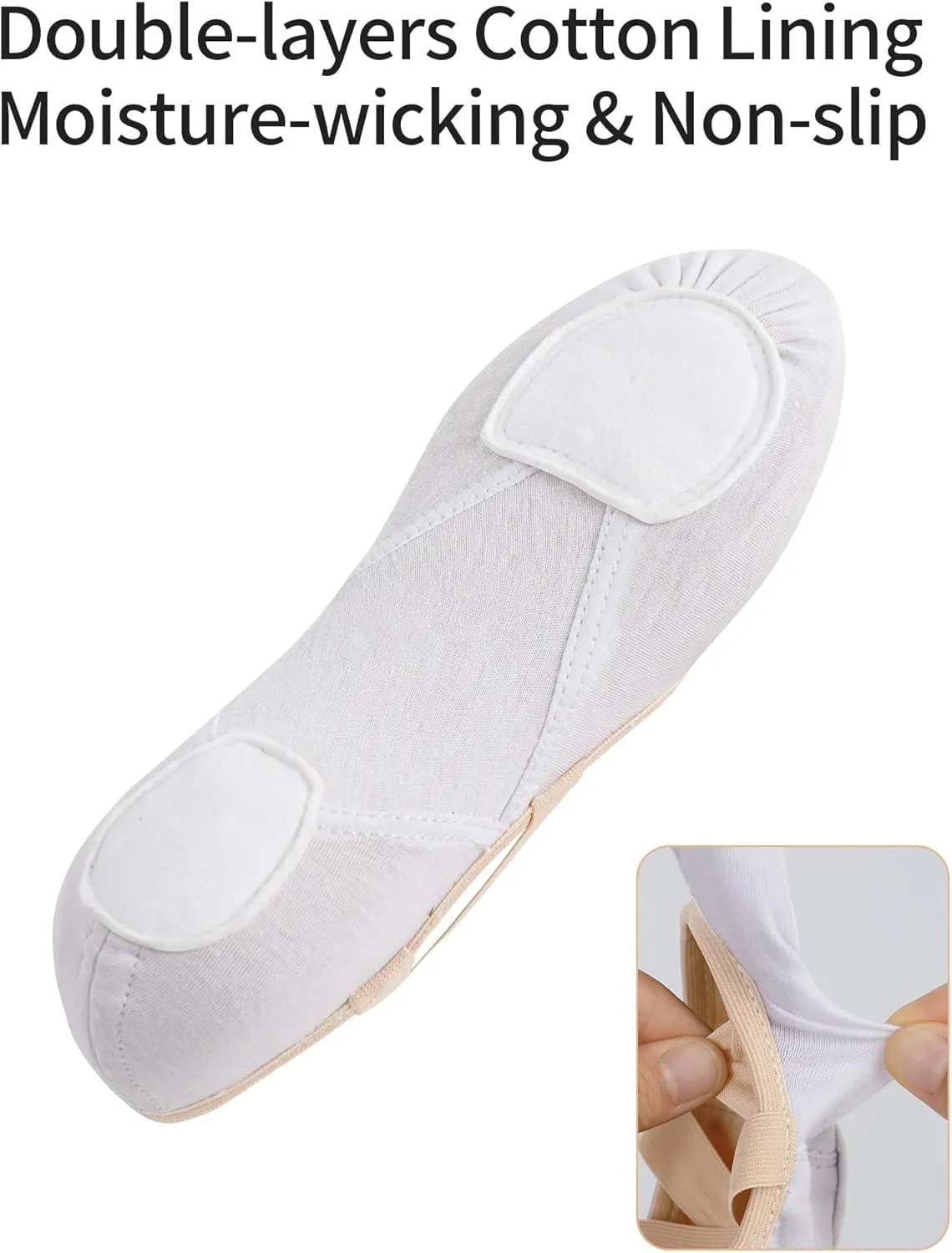 Girls Ballet Shoes, Full Stretchy Ballet Slippers for Big Kids/Women