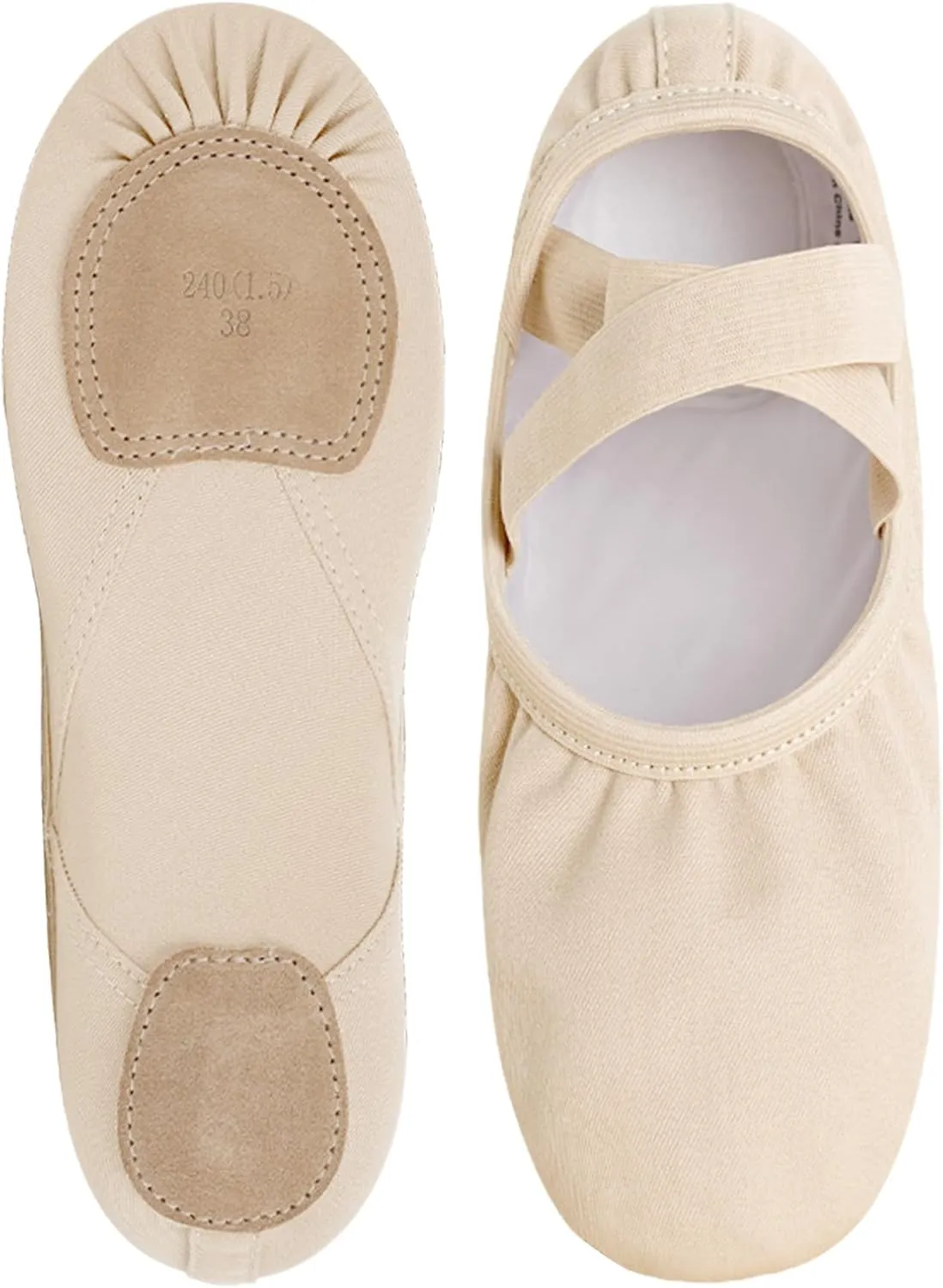 Girls Ballet Shoes, Full Stretchy Ballet Slippers for Big Kids/Women