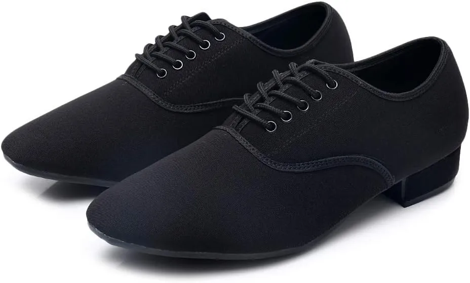 HIPPOSEUS Men's Standard Ballroom Dance Shoes Lace up Latin Tango Rumba Social Dance Waltz Shoes