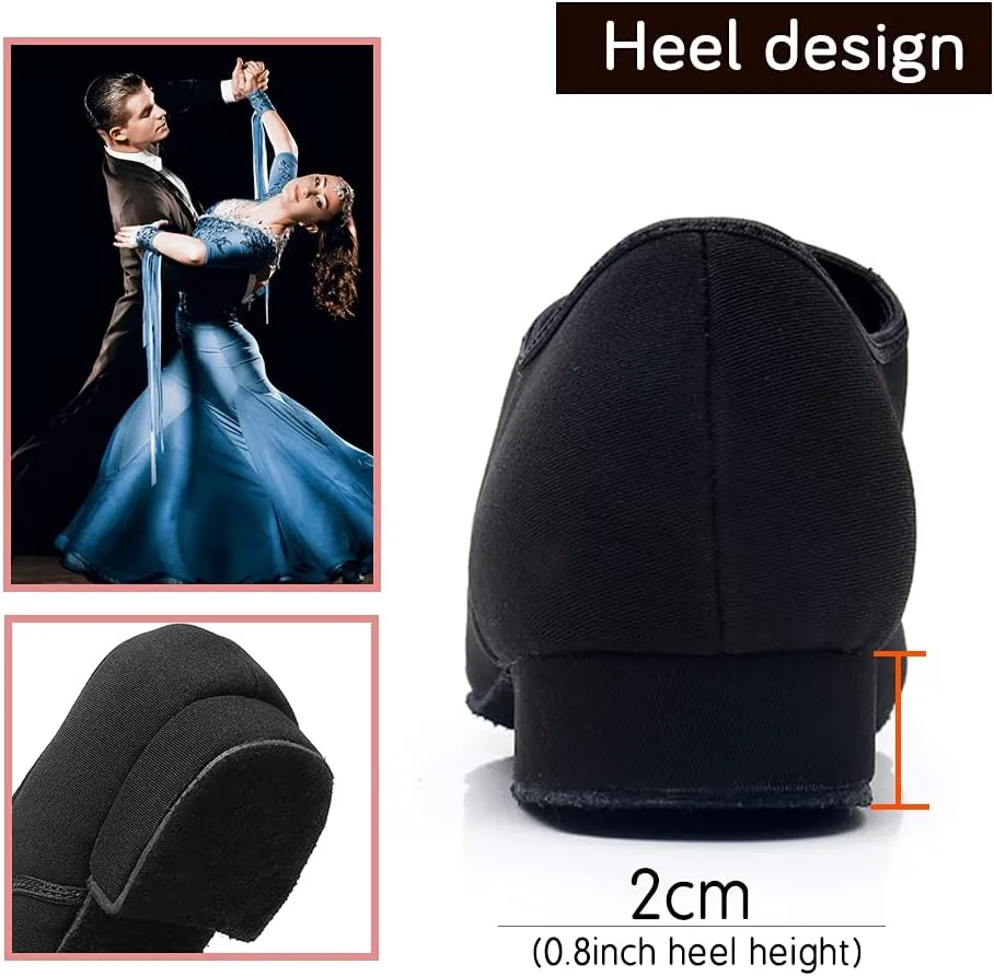 HIPPOSEUS Men's Standard Ballroom Dance Shoes Lace up Latin Tango Rumba Social Dance Waltz Shoes