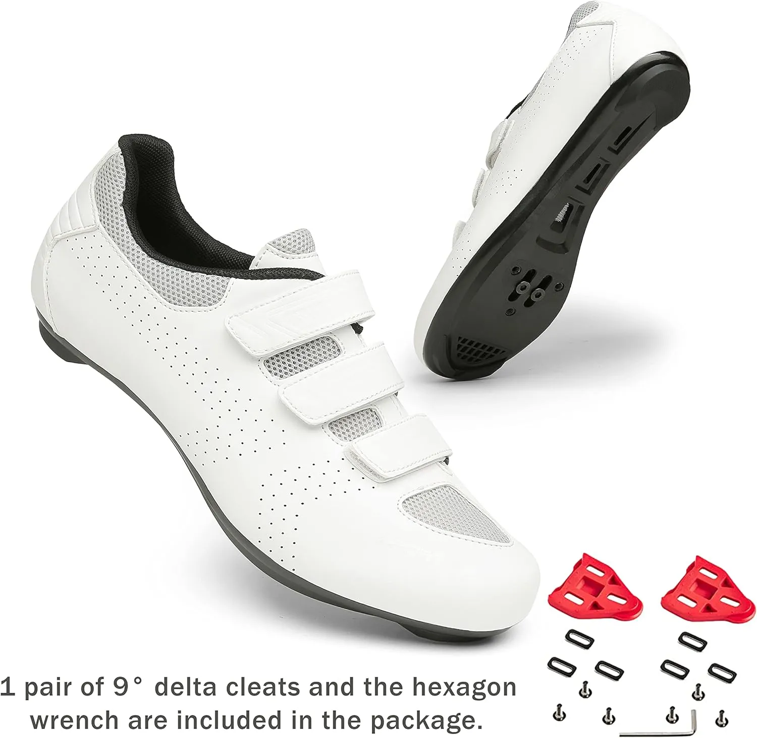 Honosuker Women's Men's Cycling Shoes Compatible with Peloton Delta SPD Spin Road Bike Bicycle Shoes