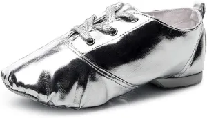 HROYL Leather/Canvas Jazz Shoes lace up Jazz Dancing Shoes,Suitable for Girls/Boys/Women/Men,Model-TJ-DBjazz