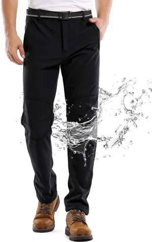 Jessie Kidden Mens Waterproof Hiking Pants Outdoor Snow Ski Fishing Fleece Lined Insulated Winter Pants