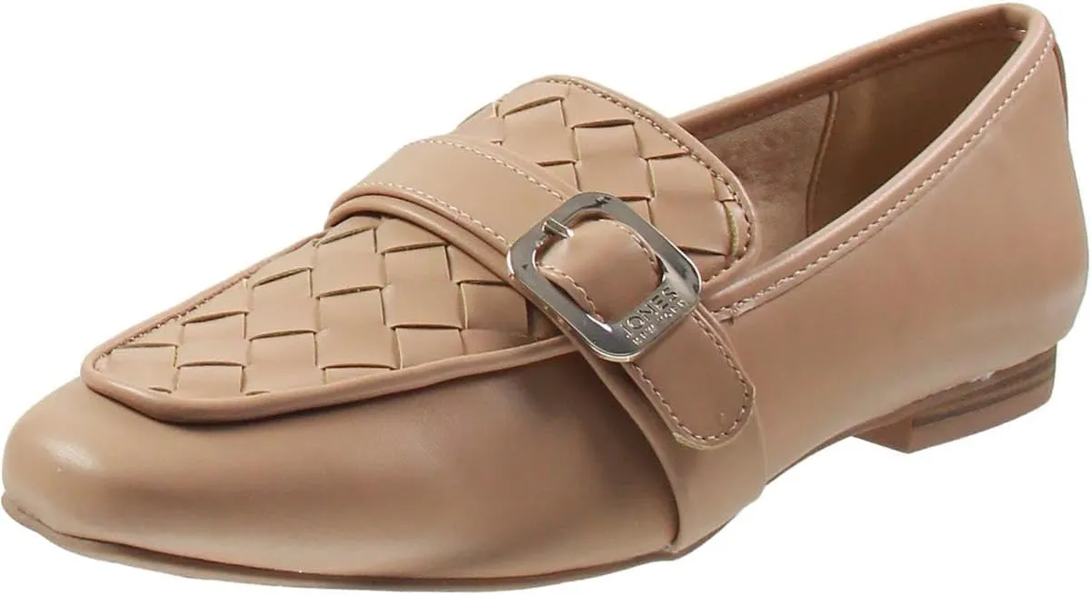 Jones New York Womens Cirana Woven Faux Leather Loafers