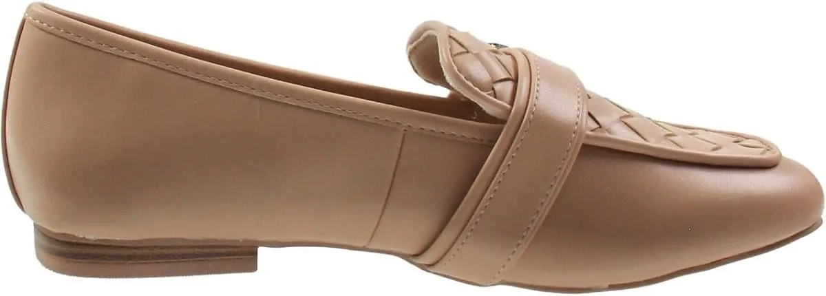Jones New York Womens Cirana Woven Faux Leather Loafers