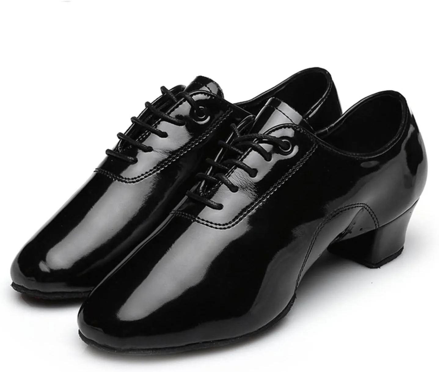 Kids Ballroom Dance Shoes Black Patent Leather Sole Tango Salsa Latin Shoe Oxfords Jazz Teaching Shoes