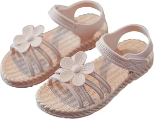 Kids Bulk Flip Flops Toddler Kids Infant Girls Soild Flower Princress Shoes Soft Sole Non Slip First for Kid