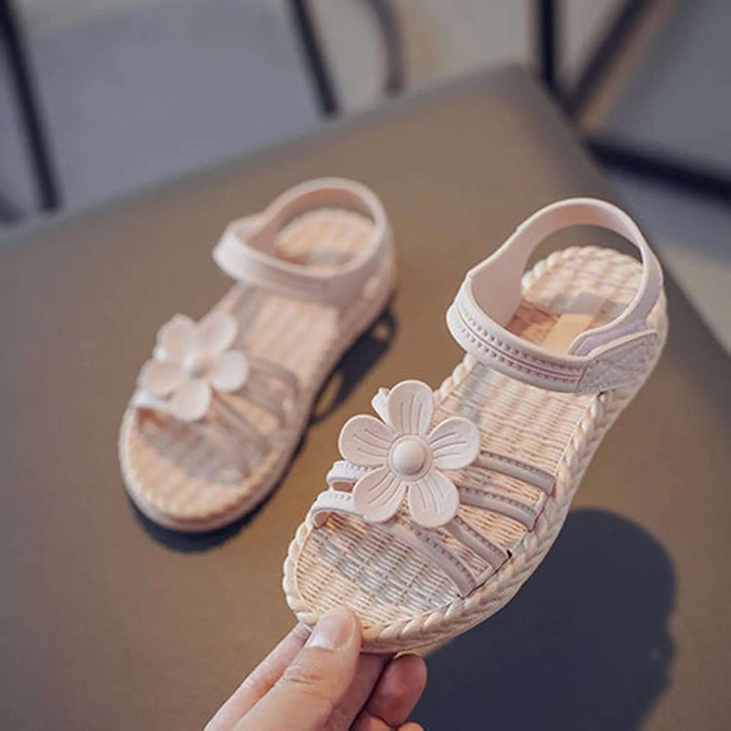 Kids Bulk Flip Flops Toddler Kids Infant Girls Soild Flower Princress Shoes Soft Sole Non Slip First for Kid
