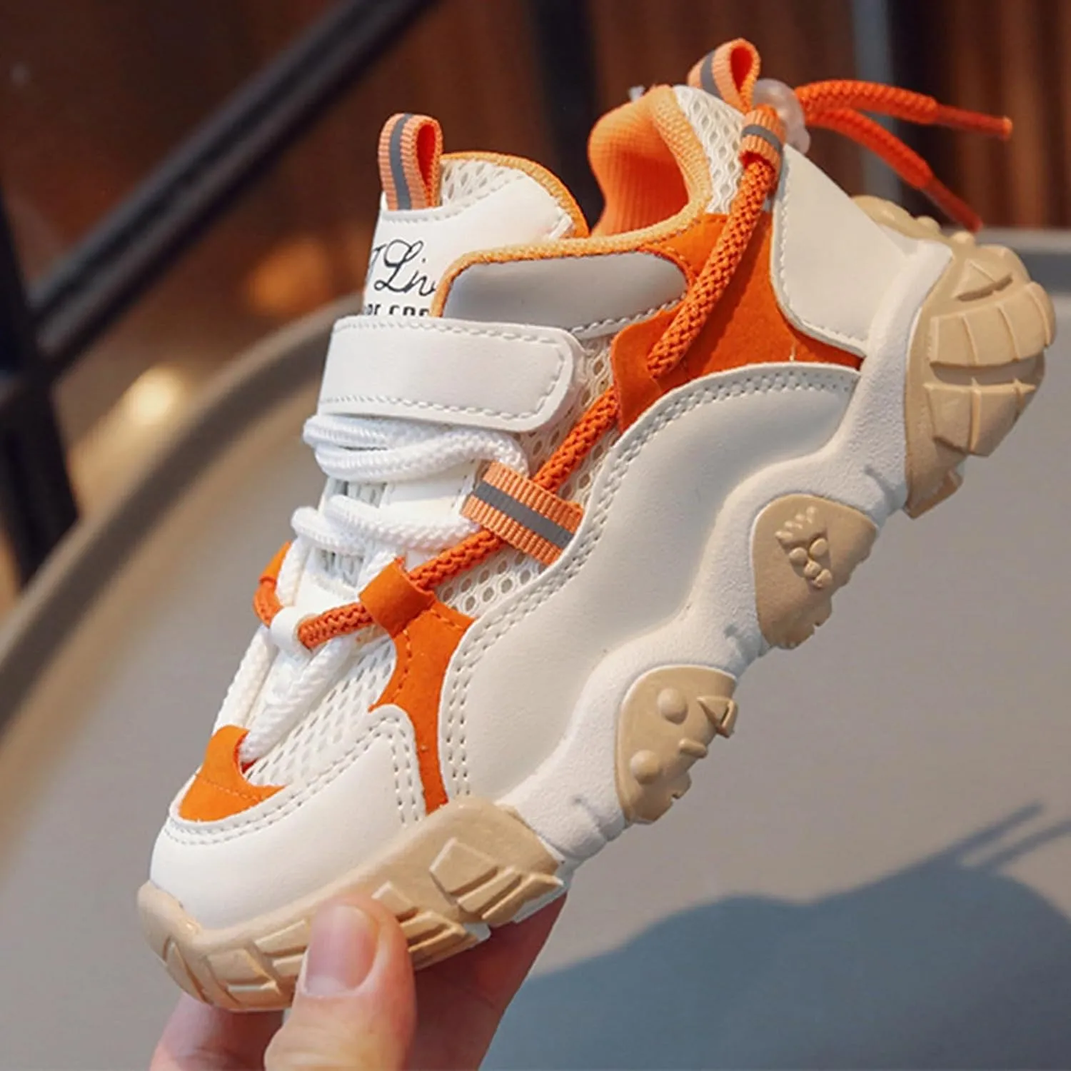 Kids Sneakers Boys Girls Lace-up Tennis Shoes Unisex-Child Lightweight Breathable Walking Shoes Toddler Shoes