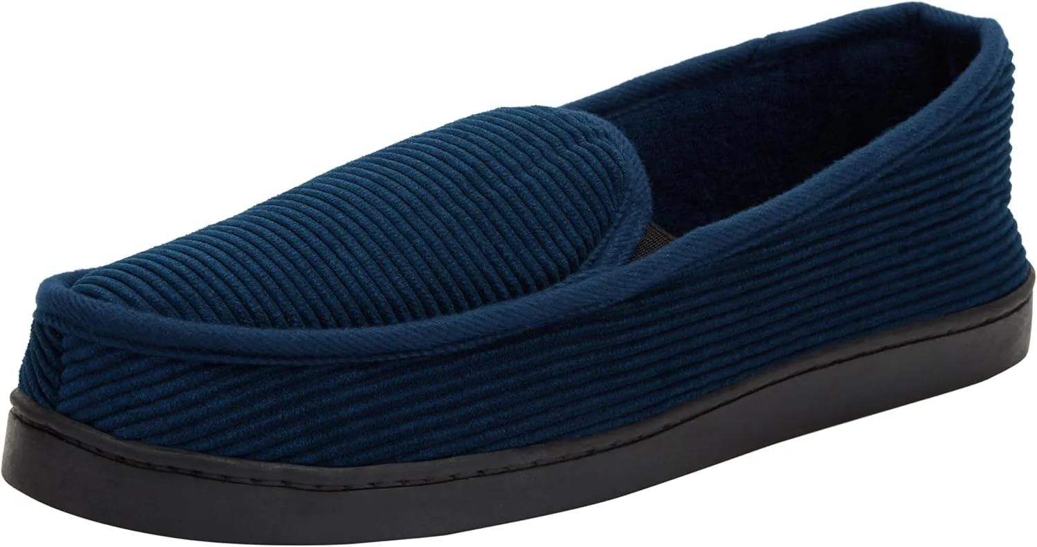KingSize Men's Wide Width Cotton Corduroy Slippers