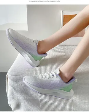 KPWL Women's Mountaineering Lightweight Fly-Woven Breathable Sneakers are Suitable for Outdoor Hiking, Cross-Country, and Workouts