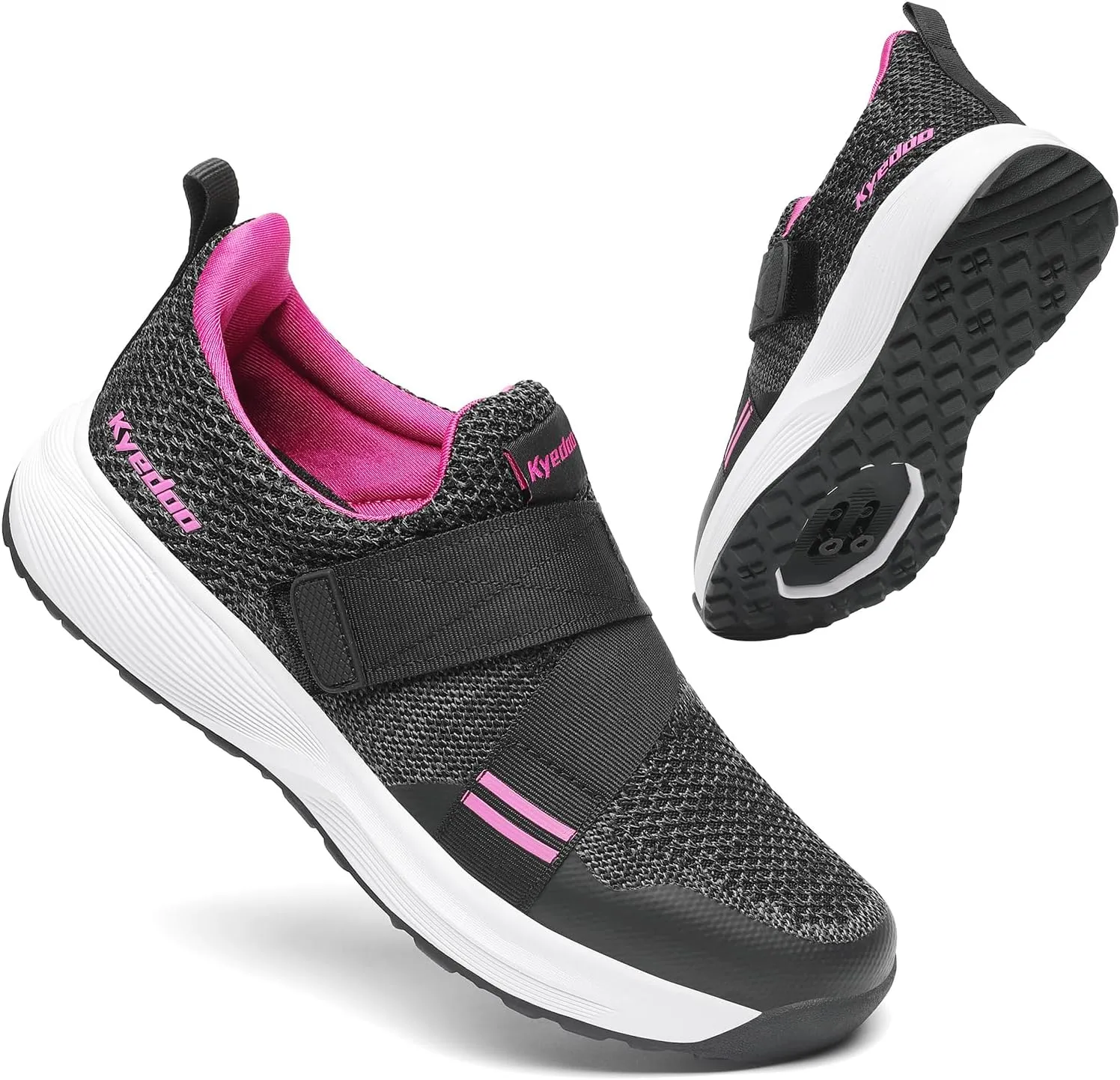 Kyedoo Men‘s Indoor Cycling Shoes Compatible with SPD Cleats, Comfortable Walkable Bike Shoes, Cleats Included