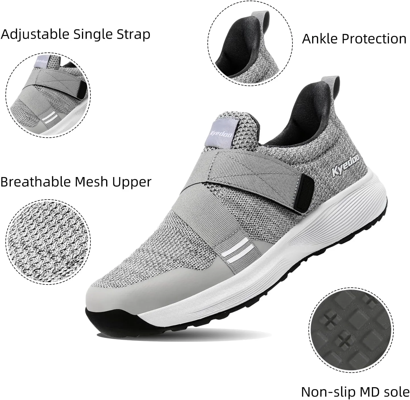 Kyedoo Men‘s Indoor Cycling Shoes Compatible with SPD Cleats, Comfortable Walkable Bike Shoes, Cleats Included