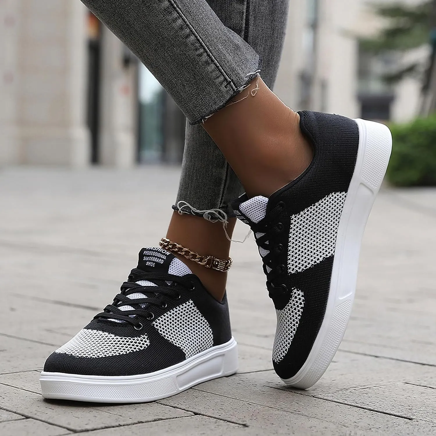 Leisure Couple Men Women Four Seasons Mesh Non Slip Flat Round Toe Breathable Lace Up Lazy Leisure Men S Casual Shoes 9 Men's