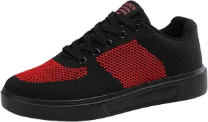 Leisure Couple Men Women Four Seasons Mesh Non Slip Flat Round Toe Breathable Lace Up Lazy Leisure Men S Casual Shoes 9 Men's