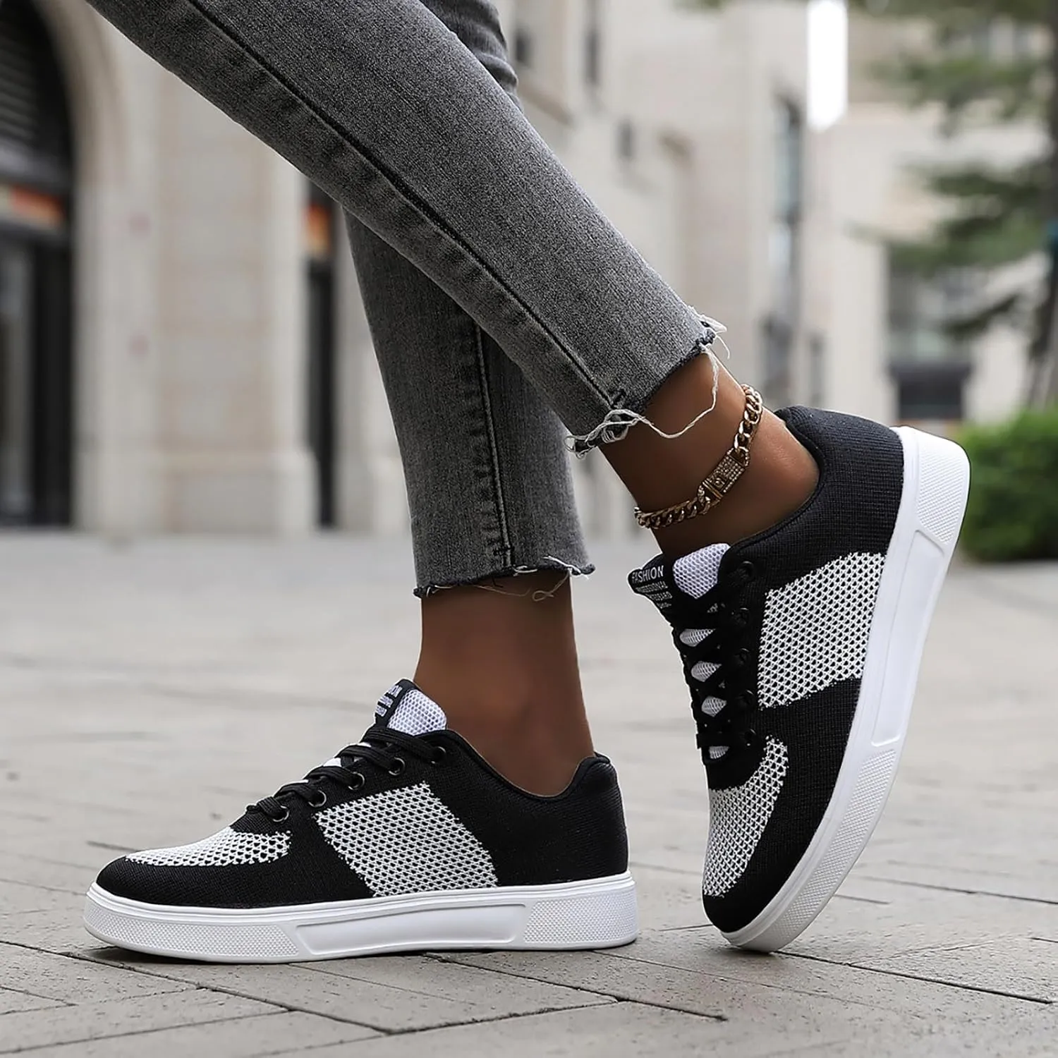 Leisure Couple Men Women Four Seasons Mesh Non Slip Flat Round Toe Breathable Lace Up Lazy Leisure Men S Casual Shoes 9 Men's