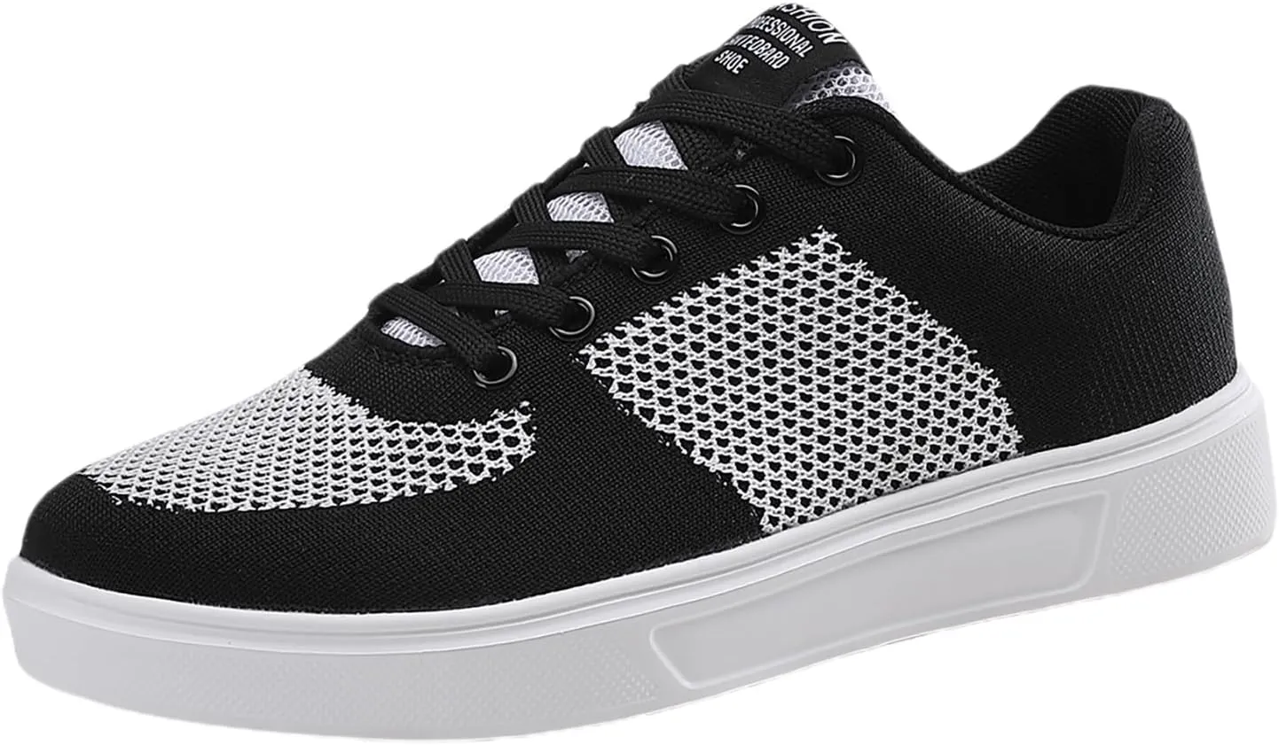 Leisure Couple Men Women Four Seasons Mesh Non Slip Flat Round Toe Breathable Lace Up Lazy Leisure Men S Casual Shoes 9 Men's