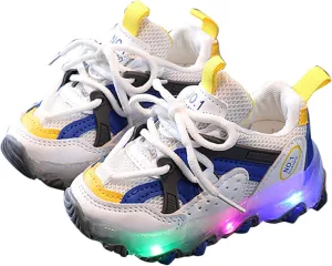 Light Up Shoes Toddler Girls Boys Lightweight LED Flashing Mesh Breathable Adorable Sneakers for Toddler/Little