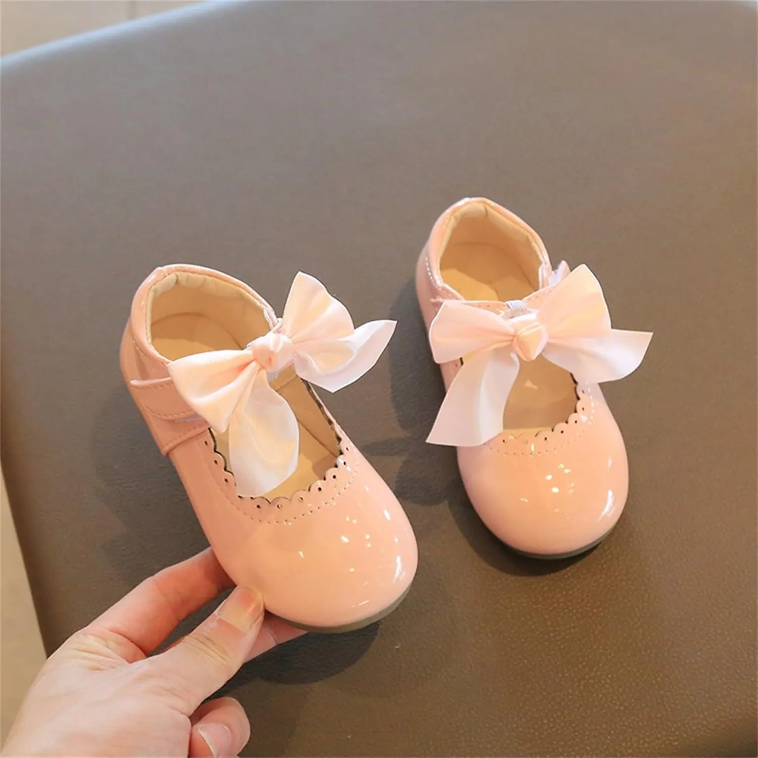 Little Girls Party Dress Shoes Toddler Slip On Mary Jane Ballerina Flats Flower Girl Shoes for School Wedding