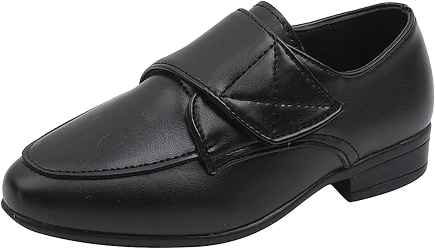 Little Girl's Slip On Loafers Low Heel Casual Shoes Flat Sneakers Kids Fashion Leather aterproof Hook Shoes