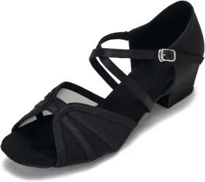 Low Heel Ballroom Dance Shoes Women Latin Salsa Practice Dancing Shoes 1.5 Inch Heel ZB14