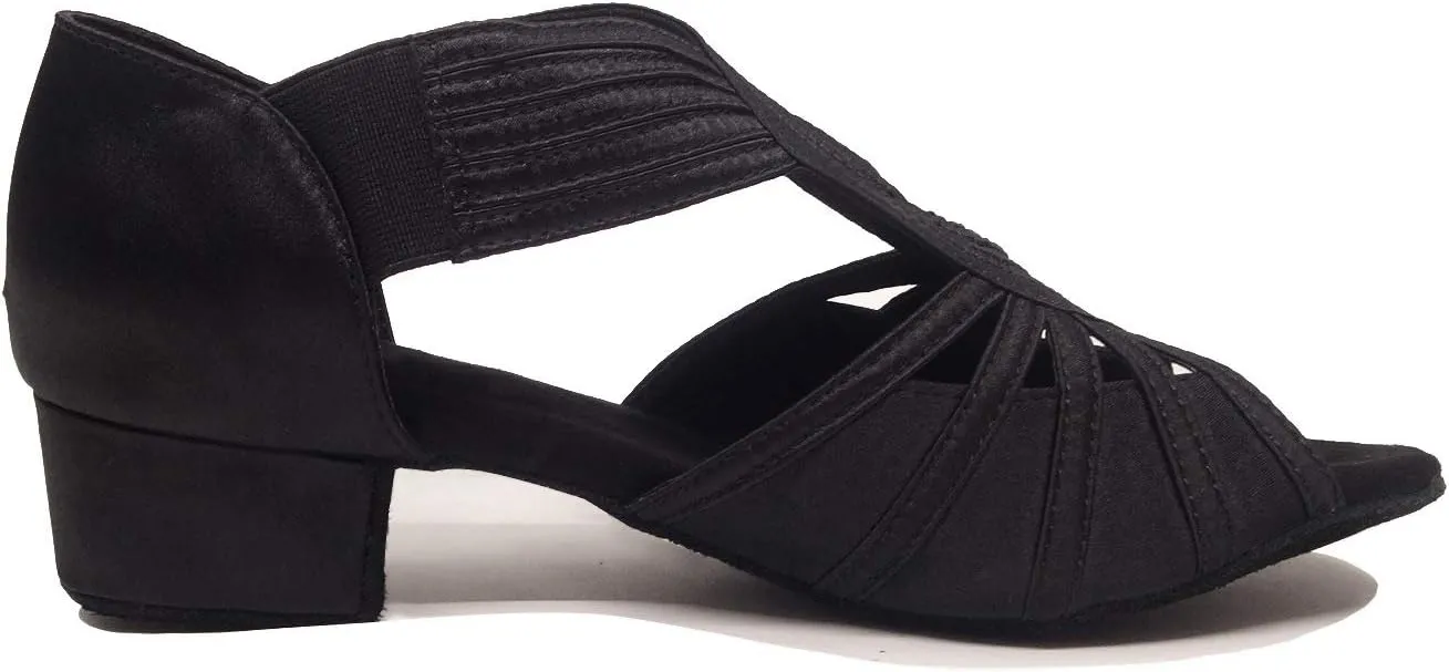 Low Heel Women Ballroom Dance Shoes Salsa Batchata Social Beginner Practice Wedding Dancing 1.5in Heels YT04