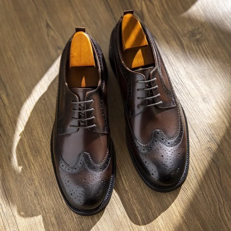 Luxury Men's Leather Oxfords - Breathable, Comfortable, Non-Slip Business Shoes
