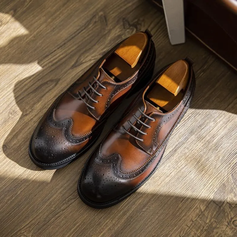 Luxury Men's Leather Oxfords - Breathable, Comfortable, Non-Slip Business Shoes