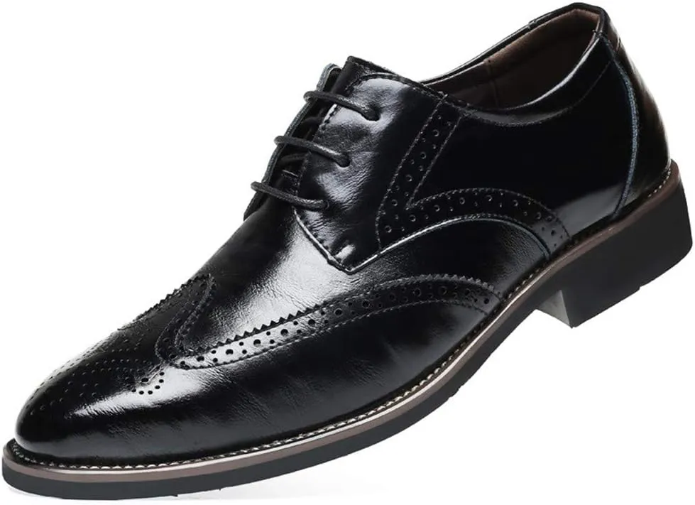 Men Business Leather Oxfords Breathable Slip On Work Driving Loafers Walking Shoes Boat Moccasins