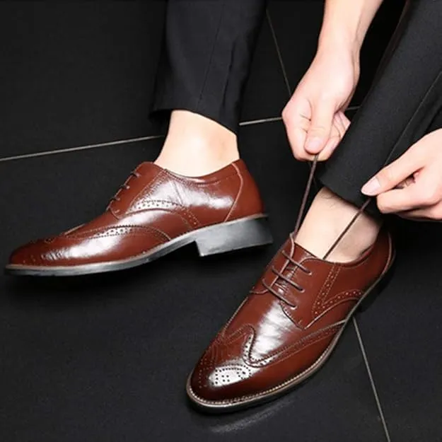 Men Business Leather Oxfords Breathable Slip On Work Driving Loafers Walking Shoes Boat Moccasins