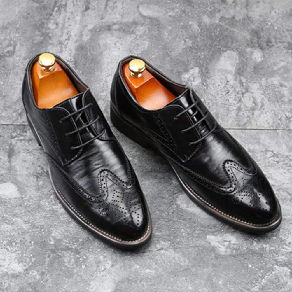 Men Business Leather Oxfords Breathable Slip On Work Driving Loafers Walking Shoes Boat Moccasins