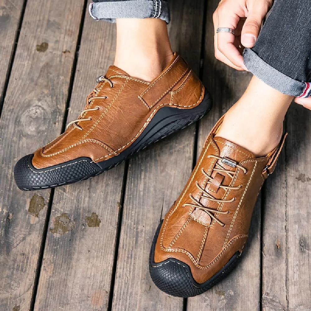 Mens Casual Business Shoes Lightweight Comfortable Loafers Leather Oxfords Non-Slip Walking Driving