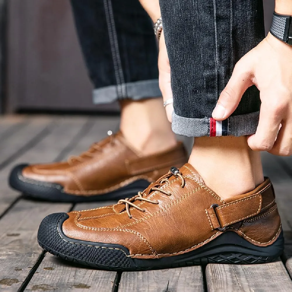 Mens Casual Business Shoes Lightweight Comfortable Loafers Leather Oxfords Non-Slip Walking Driving